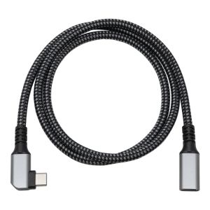 アイネックス AINEX アイネックス U31CC-LF08 PD100W対応 USB3.2Gen1 Type-C 横L型延長ケーブル 80cm AINEX