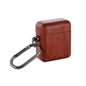 MSソリューションズ LEPLUS MSソリューションズ AirPods 第1 2世代 ナチュラルウッドケース カラビナ付属 カリンウッド LP-APWOKR