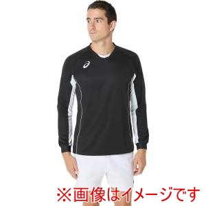 アシックス asics アシックス 2053A215 ゲームプラシャツ 長袖 PERFORMANCE BLACK/PINK GLO XL