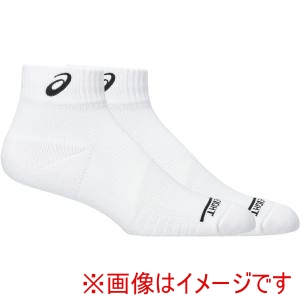アシックス asics アシックス 3053A163 サポートショートソックス12 ブリリアントホワイトxパフォーマンスブラック M