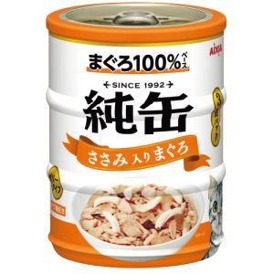 アイシア AIXIA アイシア 純缶ミニ3P ささみ入りまぐろ 195g 65g×3缶 AIXIA