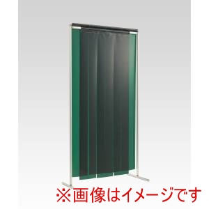 吉野 吉野 YS-12SF-KG-G 溶接遮光フェンス クグレール 遮光用衝立のれん型 1×2m キャスター無し グリーン 法人限定 メーカー直送 北海道沖縄離島不可