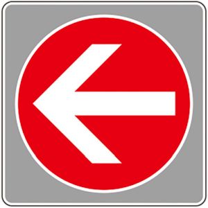 ユニット UNIT ユニット 819-571 フロアカーペット用標識 矢印 赤 大