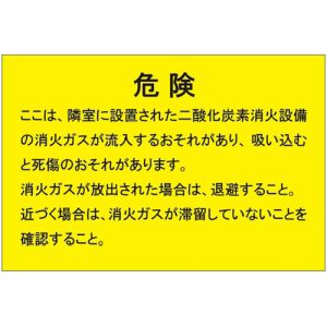 ミヤガワ MIYAGAWA ミヤガワ 809-403 二酸化炭素消火設備標識 隣接部屋出入口