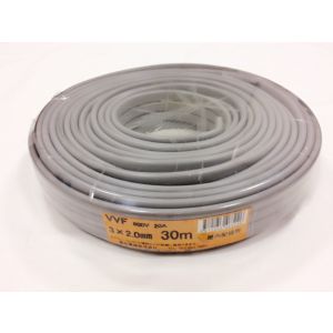 愛知電線 AEW 愛知電線 VVF3X2.0M30 VVFケーブル 2.0mm 30m
