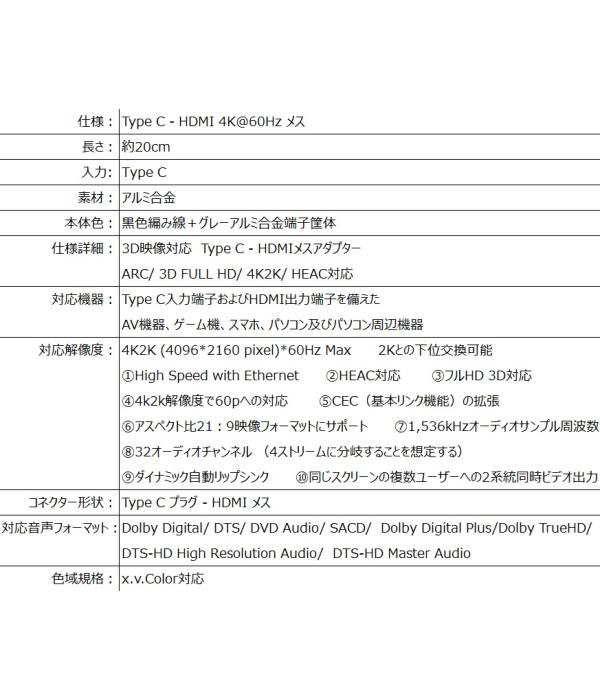  Lazos Lazos L-CTH1 Type C to HDMI 変換アダプター