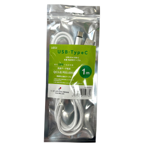 ラソス Lazos ラソス L-ATC-K1 TypeA to TypeC　断線防止 高速充電ケーブル 1m