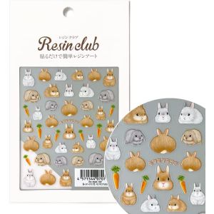 イングカワモト イングカワモト ツメキラ レジンクラブ UVレジン用 モフモフうさぎ 両面 RC-RAB-102