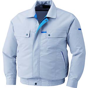 空調服 空調服 KU90450-C06-S4 綿 ポリ混紡脇下マチ付き空調服 ウェアのみ シルバー LLサイズ