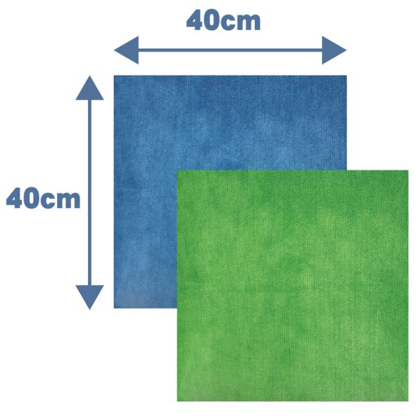  エコシャイン エコシャイン AguaMiraiマイクロファイバークロス 40×40cm ブルー2枚+グリーン2枚