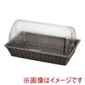 トーダイ トーダイ PP ベーカリーバスケット 長角 1/1 カバー付 BB-427-DBR