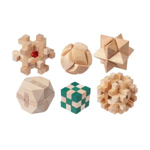 キヨラカ kiyoraka キヨラカ 木製パズル6個セット やわらかあたま君 MO-P01