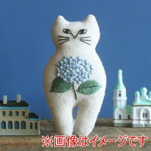 ピース Piece ピース 刺しゅうキット nekogao 刺繍ブローチ あじさい PHC-130-4