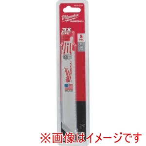ミルウォーキー milwaukee ミルウォーキー 48-00-5182 THIN KERF金工用レシプロソーブレード 14TPI 152mm 5本パック 