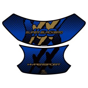 モトグラフィックス MOTOGRAFIX モトグラフィックス MT-TH020BA タンクパッド BLU/ゴールド CBR1100XX BLACKBIRD 96-08