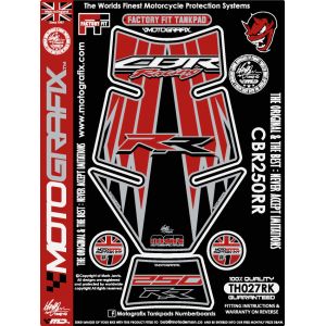 モトグラフィックス MOTOGRAFIX モトグラフィックス MT-TH027RK タンクパッド RED/ブラック CBR250RR 17-