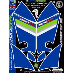 モトグラフィックス MOTOGRAFIX モトグラフィックス MT-SFF001BGPR FRONT FENDER KIT GSX-R1000/R 17-18
