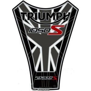 モトグラフィックス MOTOGRAFIX モトグラフィックス MT-TT036MJ タンクパッド BLK/GRY/レッド TRIUMPH SPEED TRIPLE 1050S 18-20