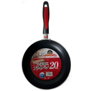 ヒラノトレーディング ヒラノトレーディング IH対応 フッ素加工 フライパン 20cm レッド HDN-001