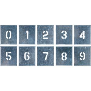つくし工房 つくし工房 J-91C 吹付プレート 数字 0～9 10枚組 大サイズ
