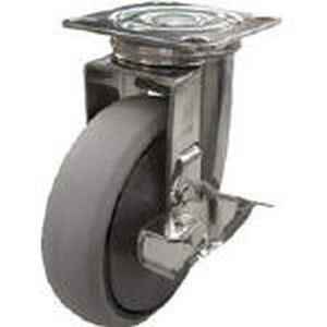 ユーエイキャスター YUEI ユーエイキャスター SUS-GUJ-100S ステンレスキャスターシングルS付自在車 100径ナイロンホイルウレタン