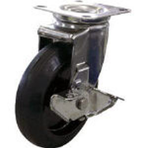 ユーエイキャスター YUEI ユーエイキャスター SUS-NRJ-130S ステンレスキャスターシングルS付自在車 130径ナイロンホイルゴム車輪