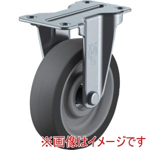 ユーエイキャスター YUEI ユーエイキャスター ER-75ELSB H93 プレート式 固定 キャスター エラストマー 車輪径75mm SILENTタイプ ER型 取付寸法56×28