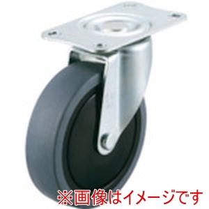ユーエイキャスター YUEI ユーエイキャスター SFHG-100SEL プレート式 自在 キャスター エラストマー 車輪径100mm SILENTタイプ SFHG型 取付寸法82×40
