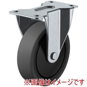 ユーエイキャスター YUEI ユーエイキャスター SR-100SEL プレート式 固定 キャスター エラストマー 車輪径100mm SILENTタイプ SR型 取付寸法82×40