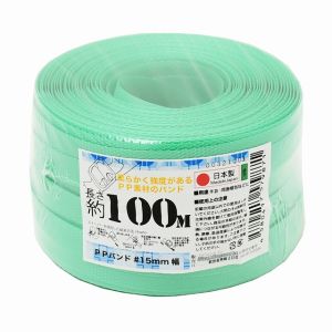 紺屋商事 紺屋商事 PPバンド 手仕事用 15mm x 100m 緑 手芸用プラバンド