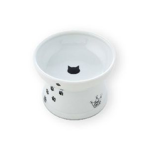 猫壱 neco ichi 猫壱 ハッピーダイニング 脚付フードボウル 猫柄 シリコン付き