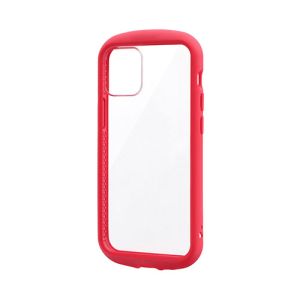 MSソリューションズ LEPLUS MSソリューションズ iPhone 12 mini 耐衝撃ハイブリッドケース PALLET CLEAR Flat レッド LP-IS20PLCRD