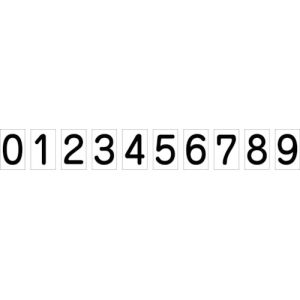 グリーンクロス グリーンクロス 1144220201 安全掲示板用数字マグネット 大 白地黒文字 