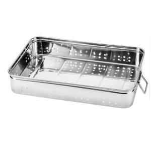 赤川器物製作所 赤川器物製作所 AG 18-8 穴明番重バット 手付 中深 H110