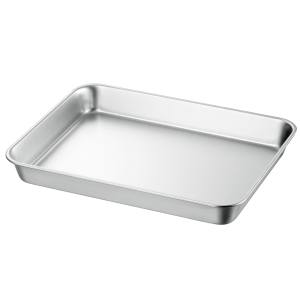 赤川器物製作所 赤川器物 ツヤ消し 浅型角 バット 4枚取 AG18-8