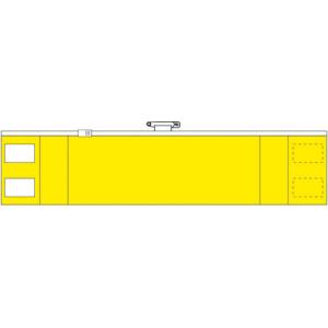 ユニット UNIT ユニット 848-40A ファスナー付腕章 黄 差し込み式  軟質ビニール 90×420
