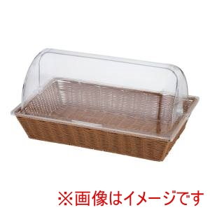 トーダイ トーダイ PP ベーカリーバスケット 長角 1/1 カバー付 BB-412-BR