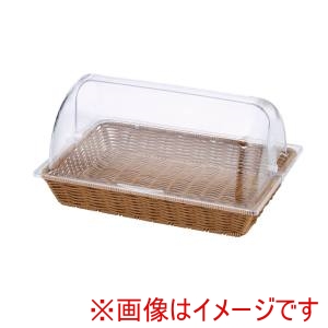 トーダイ トーダイ PP ベーカリーバスケット 長角 1/1 カバー付 ブラウン BB-1165C-BR