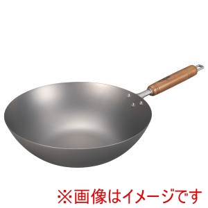 サミット工業 サミット工業 窒化鉄 底平 北京鍋 33cm