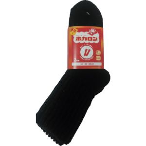 レンフロ レンフロ HKCLD17TP98 婦人ホカロン 総パイルアクリル無地クルー クロ 2足入 