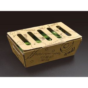 パックスタイル パックスタイル 青果 農産容器 ベジフルボックス 大 weeco 300枚 25枚ｘ12 1ケース 641935 メーカー直送 法人限定 代引不可 北海道沖縄離島不可