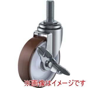 ユーエイキャスター YUEI ユーエイキャスター ET-125URS-M12-35 ねじ込み式 自在 キャスター ウレタン 車輪径125mm Eタイプ ET-S型 ネジ寸法M12×35ピッチ1.75