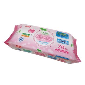 ライフ堂 Life-do ライフ堂 大人用 おしりふき 20ｘ22cm 70枚入 LD-213