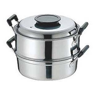 神子島製作所 kagoshima 神子島製作所 桃印 18-0 丸型 蒸器 2段 27cm IH対応