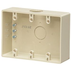 未来工業 ミライ 未来工業 PVR-ATJ 3ヶ用露出スイッチボックス コネクタ無 ノック穴付 ベージュ 1個