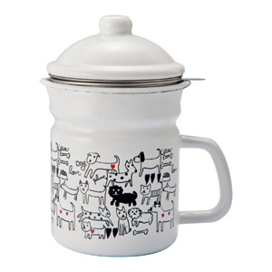 豊琺瑯 豊琺瑯 プルーン ホーロー オイルポット モノトーンドッグ POP-904