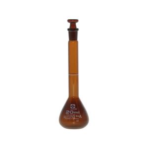 柴田科学 SIBATA 柴田科学 020070-20 メスフラスコ 茶 スーパーグレード 20mL