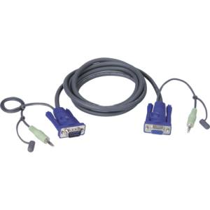 ATENジャパン ATEN 2L-2402A VGA延長ケーブル オス-メス ステレオオーディオプラグ付き 1.8m