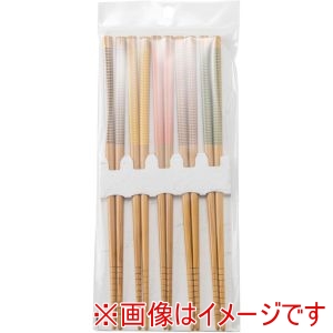 アサヒ興洋 アサヒ興洋 客用箸 スス竹 メロディ 5膳組