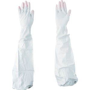 エステー エステー ST72243 ファミリー ビニールうす手 ロング 腕カバー付き 指先抗ウイルス加工 M ピンク